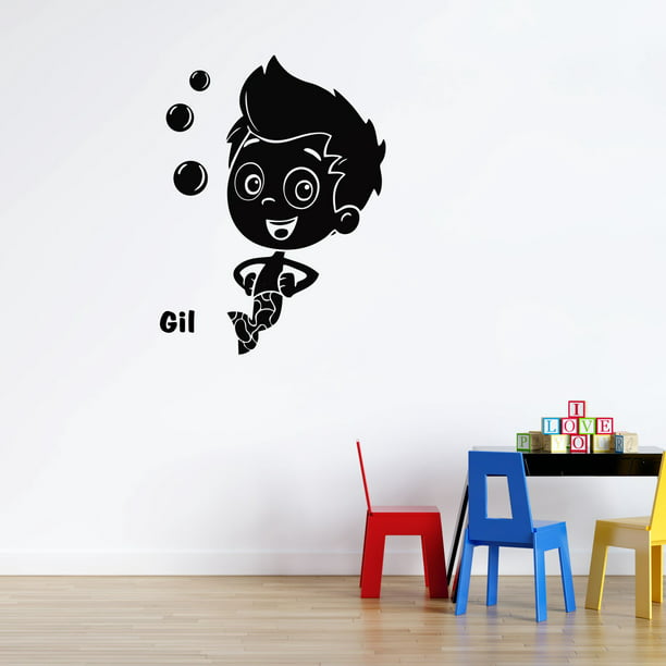 Bubble Guppies Boys Personalized Growth Chart Wall Decal for Nursery Kids Room